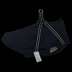 casaco para cães com arnês impermeável reflexivo preto L48