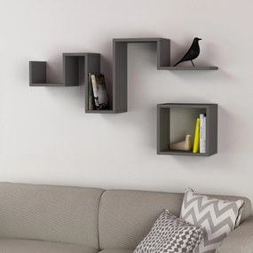 Prateleira de Parede Follow – Antracite – 116x45x20 cm