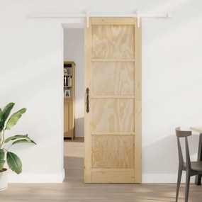 Porta Deslizante vidaXL com Conjunto de Ferragens 73.5x211 cm Madeira