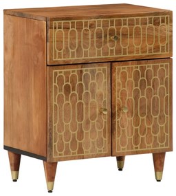 vidaXL Mesa de cabeceira 50x33x60 cm madeira de mangueira maciça