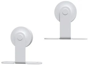 Kit de ferragens para porta deslizante 183 cm aço branco