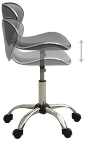 Cadeira de escritório couro artificial cinzento