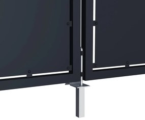 Portão de jardim 350x125 cm aço antracite