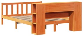 Cama com estante sem colchão 160x200 cm pinho maciço