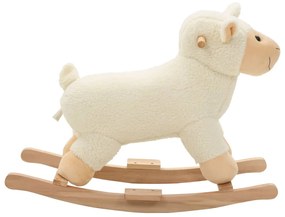 Animal de baloiçar ovelha em pelúcia 78x34x58 cm branco