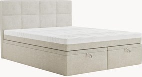 Cama divã em chenille artesanal com arrumação Umage, H3