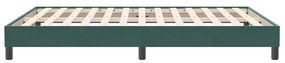 Estrutura de cama sem colchão 140x210 cm veludo verde-escuro