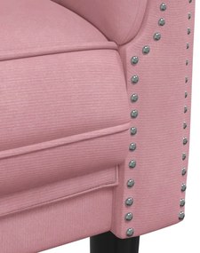 2 pcs conjunto de sofás veludo rosa