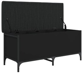 Banco de arrumação 102x42x45 cm derivados de madeira preto