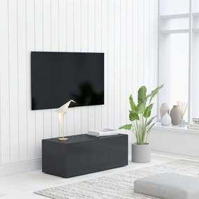 vidaXL Móvel de TV 80x34x30 cm derivados de madeira cinzento