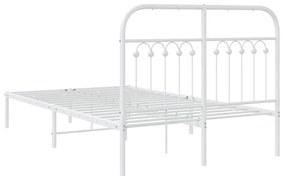 Estrutura de cama com cabeceira 120x200 cm metal branco