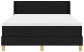 Cama Box Preto e Branco e Preto 160 x 200 cm tecido