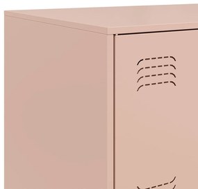 Aparador 67x39x73 cm aço rosa