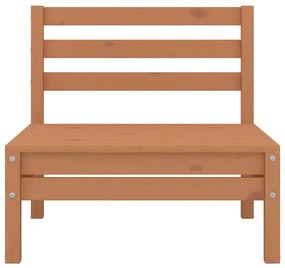 Sofás de centro para jardim 4 pcs pinho maciço castanho mel