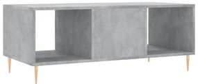 Mesa de centro 102x50x40 cm madeira processada cinza cimento