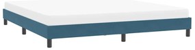Estrutura de cama sem colchão 200x210 cm veludo azul-escuro
