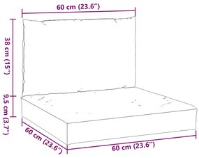 Almofadões p/ móveis paletes 2 pcs tecido oxford padrão folhas