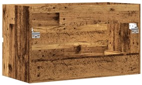 Armário lavatório suspenso de Casa de Banho 80x38,5x45 cm deriv. madei