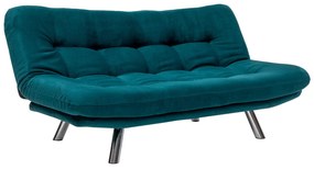 Sofá-cama de 3 lugares Misa – Verde Petróleo – 52x175x40 cm