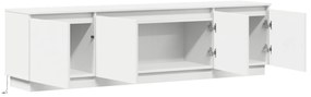 Estante de TV vidaXL com LED Branco 180x38x49 cm em Madeira Revestida