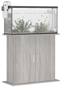 Suporte de aquário 81x36x73cm derivados de madeira cinza sonoma