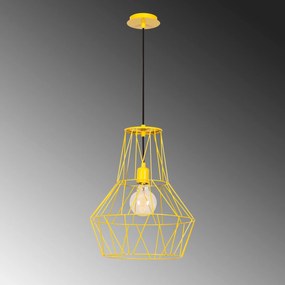 Candeeiro de Teto Fellini – Amarelo – 37 cm x 137 cm