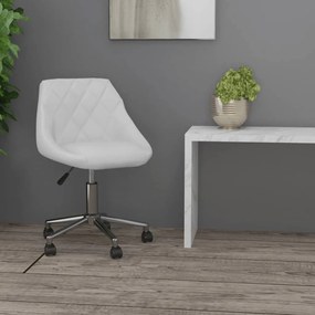 vidaXL Cadeira de escritório giratória couro artificial branco