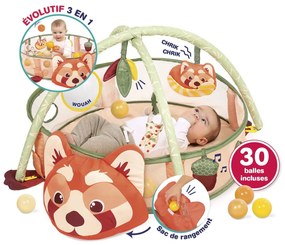 Tapete de atividades e piscina de bolas panda LUDI multicolor