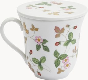 Caneca em Fine Bone China com tampa Wild Strawberry