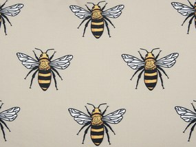 Conjunto de 2 almofadas decorativas de jardim com padrão de abelhas creme ⌀ 40 cm CANNETO Beliani