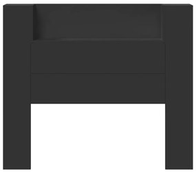 Armário de cabeceira com luzes LED 120x16,5x103,5 cm preto
