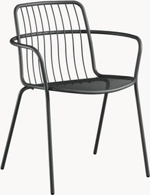 Cadeiras de jardim empilháveis com braços Alisea, conjunto de 2