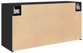 Armário parede p/ casa banho 80x25x40 cm deriv. madeira preto