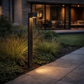 Candeeiro de pé exterior industrial dourado antigo 80 cm IP44 - Baleno