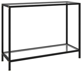 Mesa consola 100x35x75 cm vidro temperado transparente
