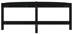 Mesa de centro 118x63x45 cm madeira de pinho maciça preto