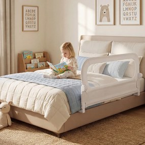 Barreira dobrável para camas infantis, altura ajustável com 120 x 36 x 60 cm, com capa removível em tecido Oxford, base em U, com correia e fivela, br