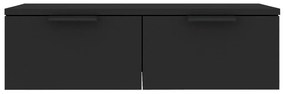 Armário de parede 68x30x20 cm derivados de madeira preto