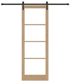 Porta Deslizante vidaXL com Conjunto de Ferragens 'ORKDAL'83x232 cm
