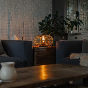 Candeeiro de mesa oriental bambu - Amira