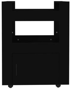 Carrinho de cozinha 60x45x80 cm derivados de madeira preto
