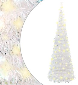 vidaXL Árvore de Natal artificial pop-up c/ 100 luzes LED 150cm branco