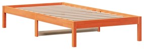 Sofá-cama sem colchão 80x200 cm madeira de pinho castanho cera