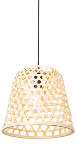 Candeeiro de suspensão oriental preto com bambu - Rayan Oriental