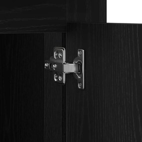 Escrivaninha com Armazenamento Carvalho Negro 50x115x75 cm Madeira eng
