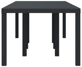 Mesa de Jardim Antracite vidaXL 250x100x73 cm Poly Rattan