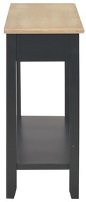 Mesa consola 110x35x80 cm madeira preto