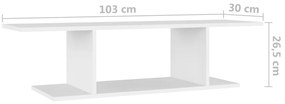 Armário de parede para TV 103x30x26,5 cm branco
