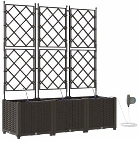 Jardineiras de Jardim 1 pc Castanho 120 x 40 x 142 cm Plástico
