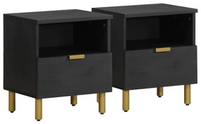Mesa de cabeceira 40x33x46 cm derivados de madeira preto
